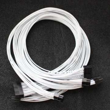Corsair / Seasonic Custom PSU Modular Cable Set (White Electrical Wires)