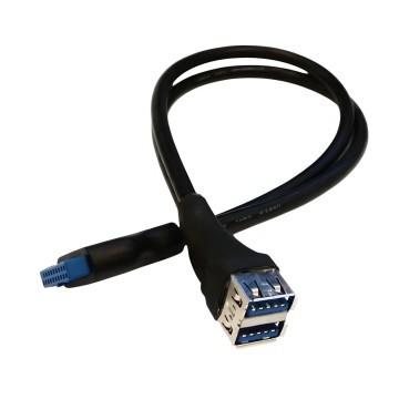 USB 3.0 19 Pin to Dual USB Type A Female Front Panel Cable 81cm