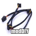 Sama PSU Power Modular 8-Pin to 3x Molex Sleeved Cable (Black/Blue)