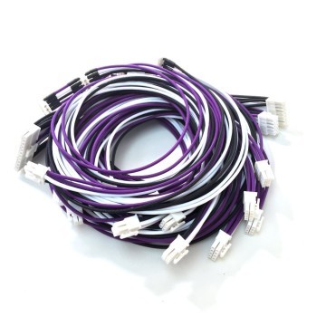 Premium Single Sleeved Cable Set Black Purple White for