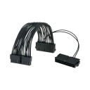 Dual Power Supply Adapter Cable Black