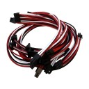 Single Sleeved Modular Cable Set Black Red White for Corsair RM