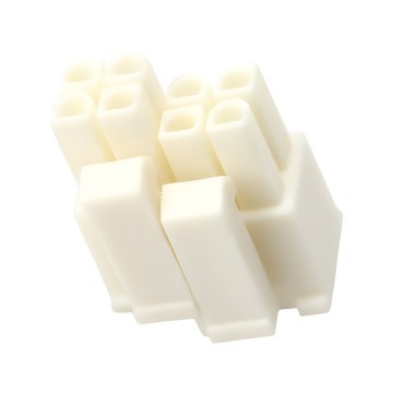 4 plus 4 Pin PSU CPU EPS Power Female Connector with Pins White