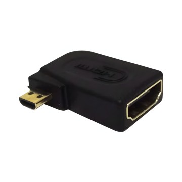 HDMI to Micro HDMI Left Angled Adaptor with Gold Plated Connector