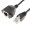RJ45 Ethernet Extension Cable with Panel Mounts (Black)