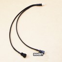 4-Pin Floppy Power Male to Dual 3-Pin Fan Cable (Sleeved)