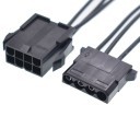 Premium 8 Pin CPU Power to 4 Pin Molex Adapter Cable 10cm All Black