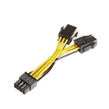 Generic 2x 6 Pin PCIe to 1x 8 Pin PCIe Power Plug Y Splitter Cable