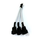 5pin VGA Mini Connector to Triple PWM 4pin Fan Sleeved Cable Splitter