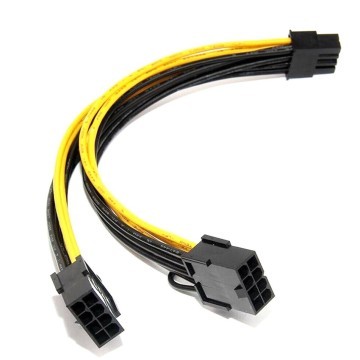 Cavo Alimentazione GPU NVIDIA Cavo Alimentazione Doppio 8-Pin Per GPU NVIDIA Tesla K80/M40/M60/P40/P100 - 24GB, PCIe, Nuovo Aperto Alimentatore Scheda K80 M60