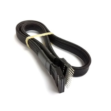 Dupont 2.54mm Pitch 20-Pin Male to Female Extension Black Cable (50cm)