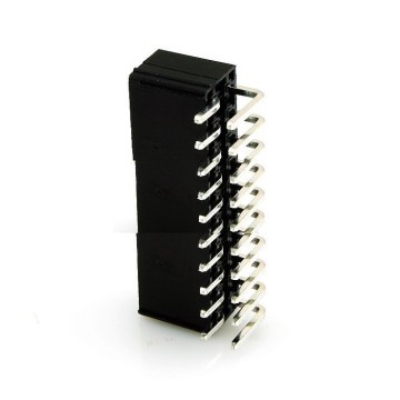 20-Pin ATX Power Male Header Connector - 90% Angled - Black