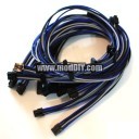 Corsair AX Series Premium Single Sleeved Power Supply Modular Cables Set (Black/Blue/Grey)