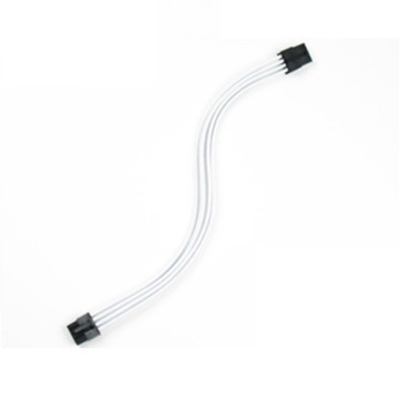 Premium Silicone Wire Single Sleeved 8 Pin CPU/EPS Power Extension Cable (White)
