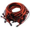 Premium Single Braid Modular Cables Complete Set Black Orange for Corsair