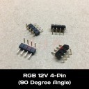 RGB 12V LED Light Strip 4 Pin Male to Male 90 Degree Angled Connector