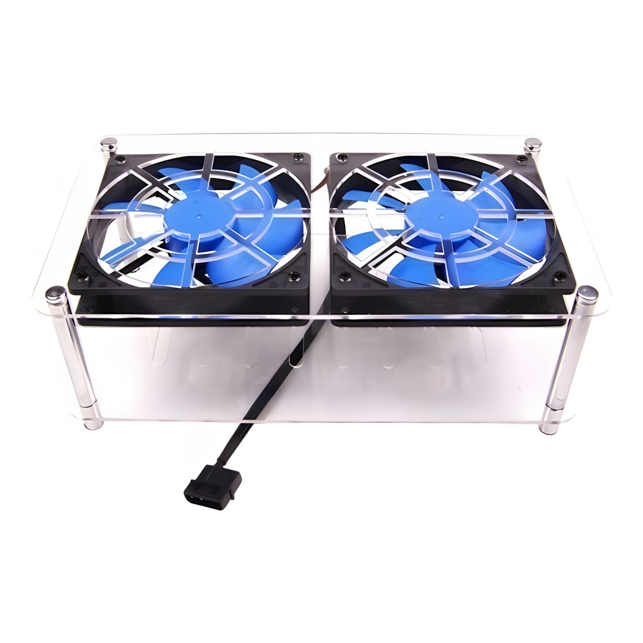 Modem Router Cooling System with Dual 12cm Fan Extended - MODDIY