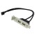 USB 2.0 9 Pin Header to 2 Ports A Female Panel Bracket Cable Black