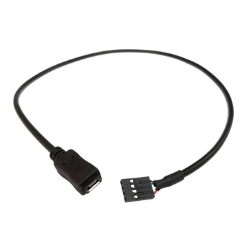 Mini 4 Pin Female Header to Micro USB Micro B Female Cable 50cm