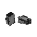 6 Pin PCIE PCI Express Power Male Connector with Pins Black