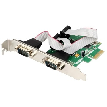 2 Port DB9 Serial RS232 PCIe Controller Card WCH382 Chipset