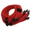 Premium Single Sleeved Modular Cables Set Red for Corsair