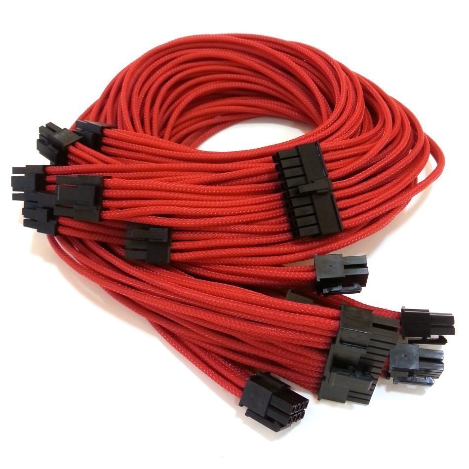 Corsair AX860 Premium Single Sleeved Modular Cables Set (Red)