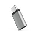 Android Micro USB Female AF USB 3.1 Type-C Male Metal Adapter (Silver)