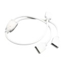 LED RGB Aura Lighting Control Sync 1 to 2 Splitter Cable 30cm