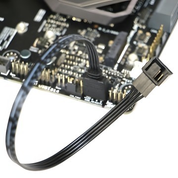 4 Pin Fan Connector Male LRC1.0 to 4 Pin RGB Female Adapter Cable