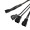 3 Pin Fan 3 Way Y Splitter Ribbon Cable 50cm to 200cm