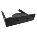 USB 3.0 Front Panel 2 Port Hub for 3.5 Inch Drive Bay
