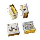 USB Sleep and Charge 5A Female Connector AF for PCB Mount Yellow