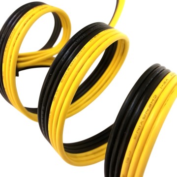 6 Conductor Flat Ribbon Cable Wire 18AWG Black Yellow