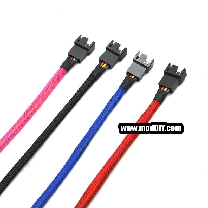 Custom Length 4Pin PWM Fan Sleeved Extension Cable