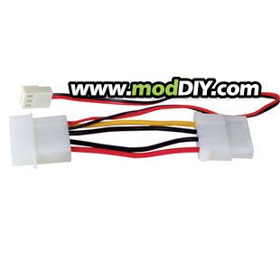 4-Pin Molex to 4-Pin Molex / 3-Pin Fan Adapter Cable