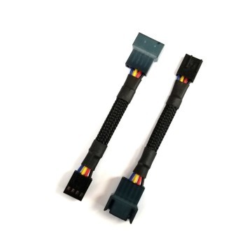 HP 5 Pin CPU Fan to 4 Pin Standard PWM Fan Adapter Sleeved Cable (5cm)