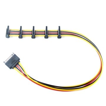 SATA to 5x SATA 5-Pin Extension Splitter Cable (41cm)