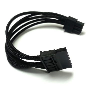 6-Pin Modular Power Supply Sleeved Cable to SATA Connector