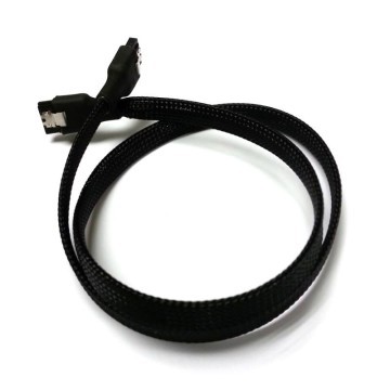 SAS/SSD High-Speed 6Gbps SATA3 SATA III Cable High Density Sleeved (Black)