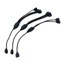 LED RGB Aura Lighting 4 Pin Control Sync Y Splitter Cable Black