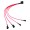 Premium Sleeved 4 Pin Molex to 4 x 3-Pin Fan Splitter Cable UV Pink