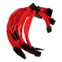Custom Made Single Sleeved Modular Cable Set Red for Corsair