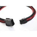 Premium Single Braid Sleeved PCI-E 8-Pin to 6-Pin Conversion Cable (Black/Red)