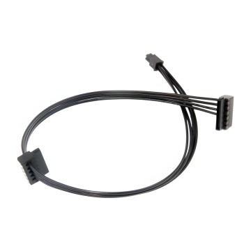Mini 4 Pin to 2 x SATA Power Sleeved Cable 40cm for IBM Lenovo