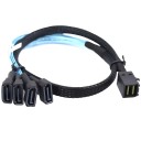 Advanced Mini SAS HD SFF 8643 to 4 SATA 7 Pin Male Cable