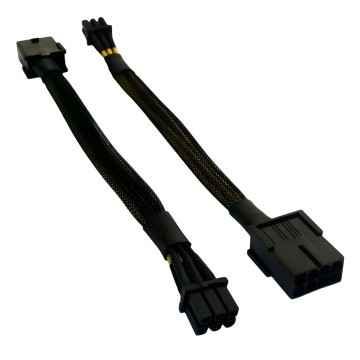 Special Mini Low Profile 8 Pin to 6 Pin PCIE Extension Cable 15cm