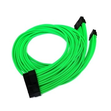 XFX PRO 24 Pin Main Power Single Sleeved Modular Cable (UV Green)