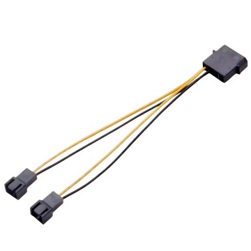4 Pin Molex to Dual 3 Pin Fan Cable Adapter 15cm