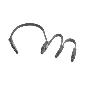 Premium Ribbon Wire 5 Pin SATA to 3x 4 Pin Molex Adapter Cable Black